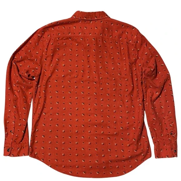 FAHERTY Brand Men's Red Floral Print Long Sleeve Button Up Shirt Size XL - Picture 7 of 7